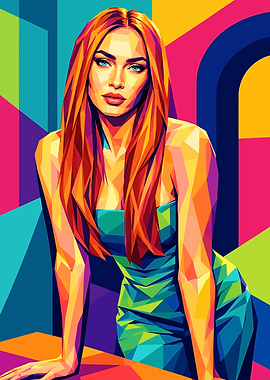 Megan Fox Pop Art Portrait