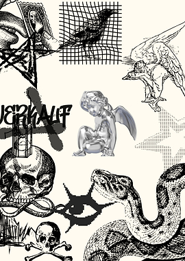 Eclectic Gothic Collage Art
