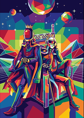 Daft Punk Pop Art Illustration