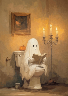 Ghost Reading on the Toilet