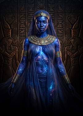 Nut, Celestial Egyptian Goddess Portrait