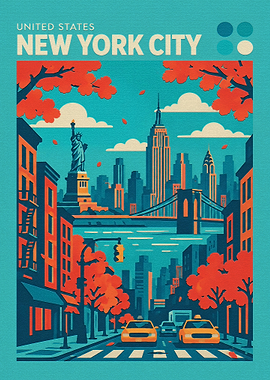 New York City Travel Poster