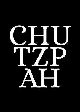 Chutzpah Typography Poster