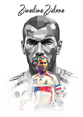 Zinedine Zidane Pop Art Portrait