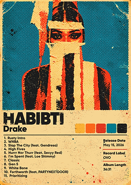 Drake Habibti Album Cover Poster