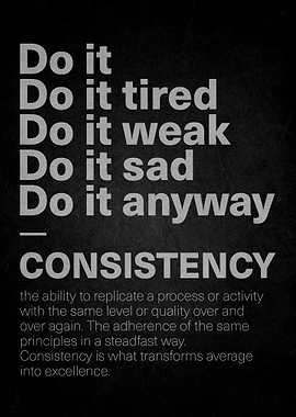 Inspirational Consistency Motivational Poster