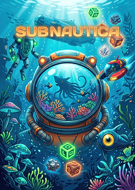 Subnautica Underwater Exploration Poster