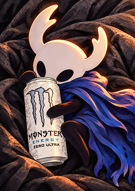 Hollow Knight Drinking Monster Energy