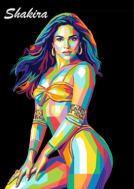 Shakira Pop Art Portrait