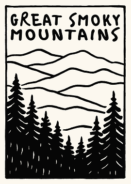 Great Smoky Mountains Minimalist Poster