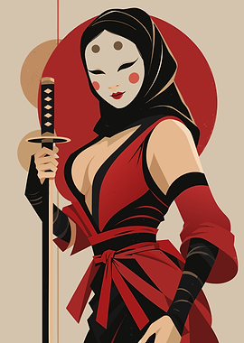 Okame Kunoichi - Crimson Silence