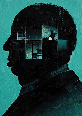 Human Mind Interior Dark Art Poster