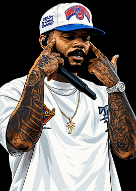 Digital Illustration of a Rapper