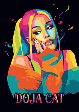 Doja Cat WPAP Pop Art Portrait
