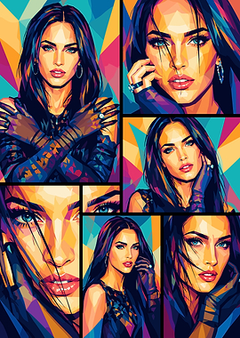 Megan Fox Pop Art Collage