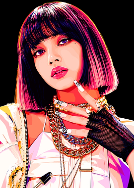 Lisa Blackpink Pop Art Portrait