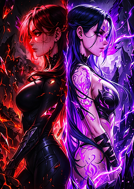 Duality of Fire and Void Warriors