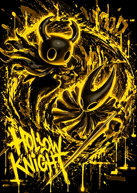 Hollow Knight Golden Graffiti Art