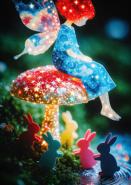 Magical Fairy Mushroom Fantasy Art