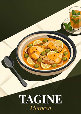 Moroccan Chicken Tagine Travel Poster