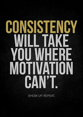 Consistency Motivational Quote Poster