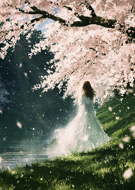 Cherry Blossom Dream Surreal Art