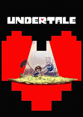 Undertale Frisk and Toriel Art