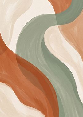 Abstract Earthy Wavy Shapes