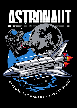 Astronaut Relaxing in Space Illustration