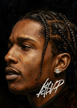 A$AP Rocky Portrait Oil Painting
