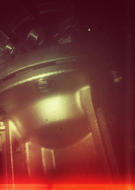 Close-up of Mechanical Engine Components