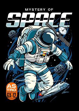 Mystery of Space Astronaut Graphic