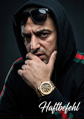 Haftbefehl Portrait with Gold Watch