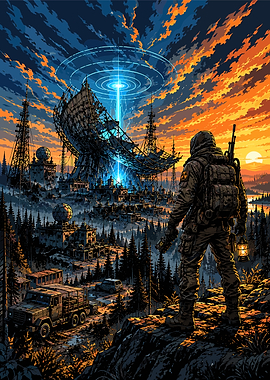 Post-Apocalyptic Scout at Radar Station