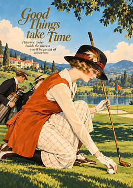 Vintage Golf Inspirational Poster