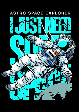Astro Space Explorer Astronaut Graphic