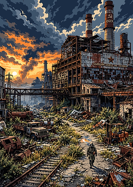 Post-Apocalyptic Soviet Industrial Ruins