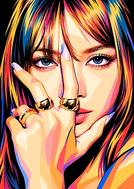 Lisa Blackpink Pop Art Portrait