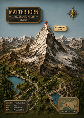 Matterhorn Alpine Summit Poster