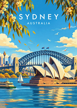 Sydney Australia Travel Poster