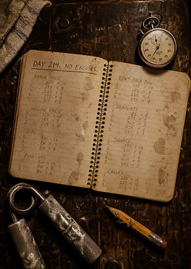 Vintage Gym Workout Logbook
