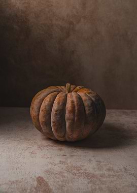 Rustic Autumn Pumpkin Still Life