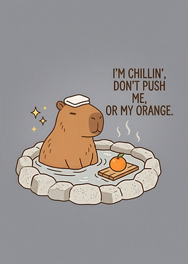 Chilling Capybara in Hot Spring
