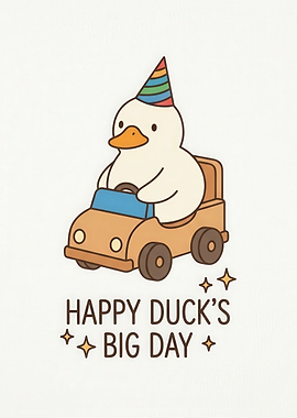 Cute Duck Driving Toy Car