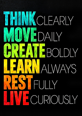 Inspirational Life Advice Typography Poster