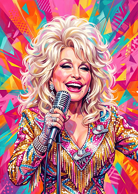 Dolly Parton Pop Art Portrait