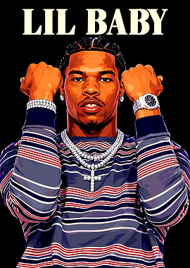 Lil Baby Portrait Poster