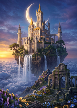 Floating Castle Above the Clouds