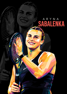 Aryna Sabalenka Pop Art Portrait