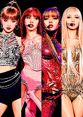Lisa Blackpink Digital Art Portrait Collage